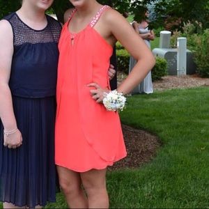 Coral Short Formal Dress